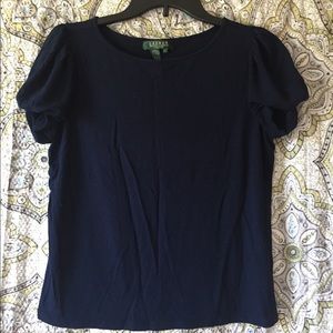 💟 3/$10 Ralph Lauren bubble sleeve tee